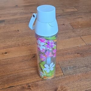 Floral Tervis 24oz Tumbler with Pink and Green Design, 2 Spouts